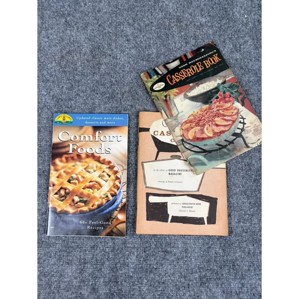 Vintage Cookbooks Lot of 8 Retro Recipes Comfort Foods Casserole Lunchbox Salads